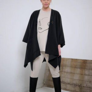 Henriette Steffensen Soft Cape in Black