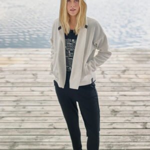 Henriette Steffensen Sporty Cardigan in Sand